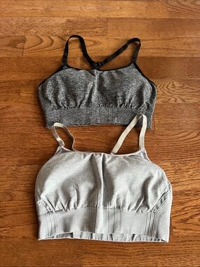 C9 by Champion Gray Heather & Light Gray Wireless Bralettes